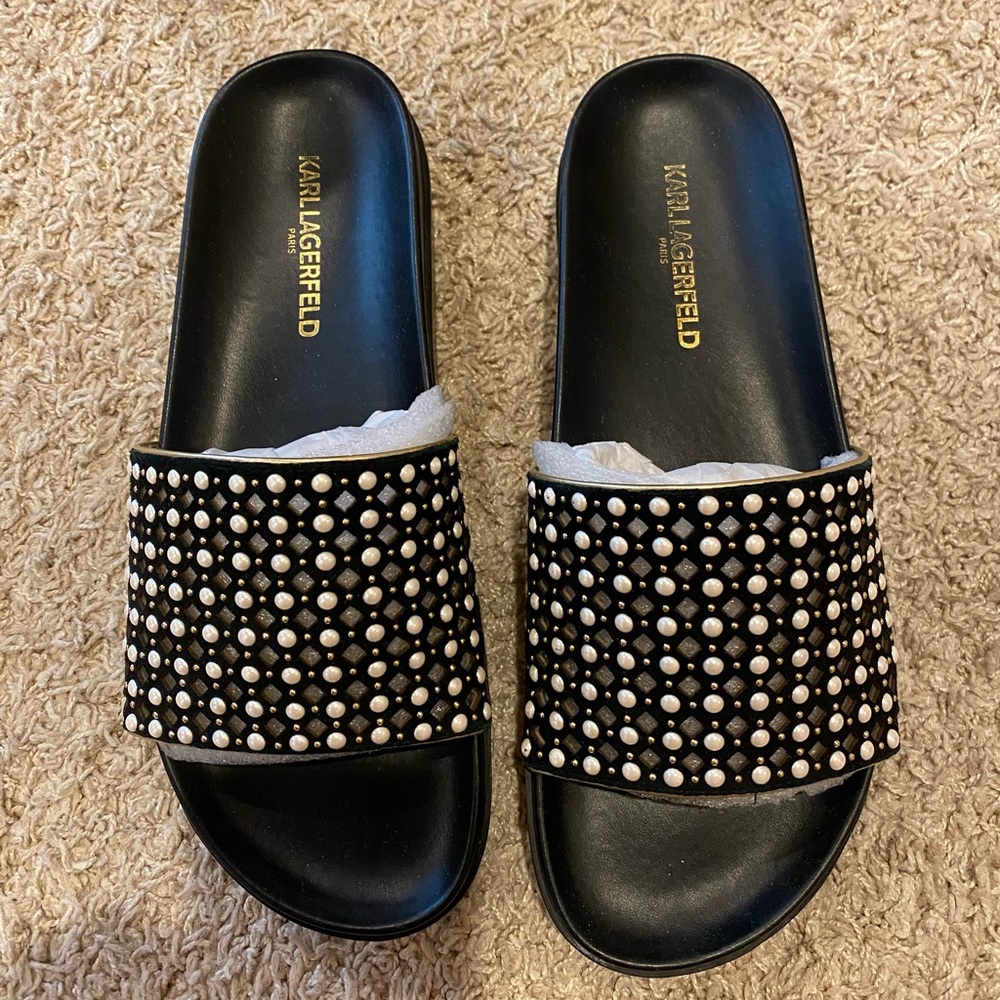 Karl Lagerfeld PEARL slides (8.5)